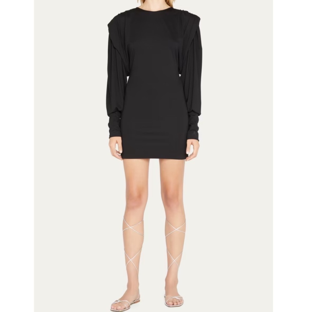The Attico Mini Bodycon Long Draped Puff Sleeve Shoulder Avant Garde IT 42/ US M
